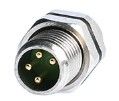 IP67 M8 Connector Front Install Male 4P Shield