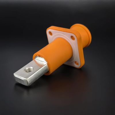UL TUV Energy Storage Connector 250A Waterproof Socket Threaded Copper Bar Orange