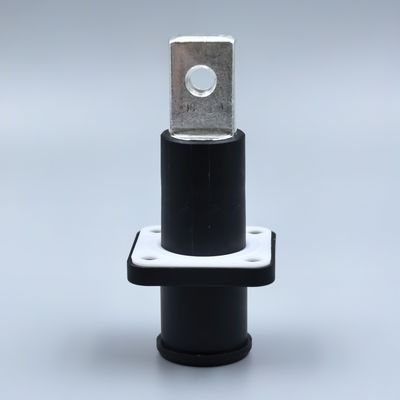 Black Waterproof Sockets UL TUV Energy Storage Power Connector 250A Threaded Copper Bar