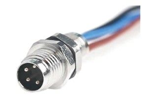 IP67 M8 Connector Front Install Male 4P Shield 1.0m Cable Length