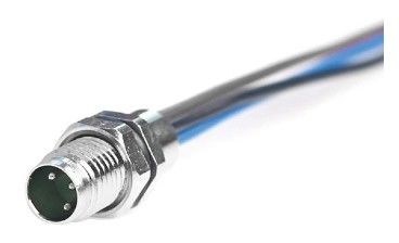 IP67 M8 Connector Front Install Male 3P Shield 0.2m Cable Length