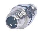 IP67 M8 Connector Front Install Male 3P Shield