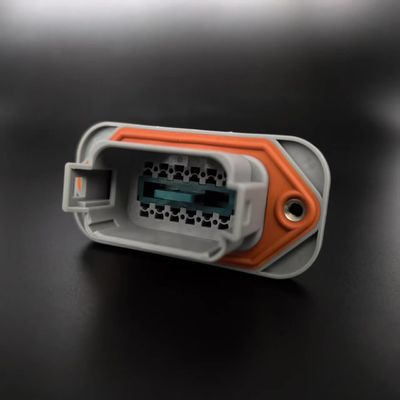 Waterproof 12 Pin Rectangle Socket Assembly Energy Storage Signal Connector UL1977
