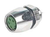 IP67 M8 Connector Front Install Female 4P Shield
